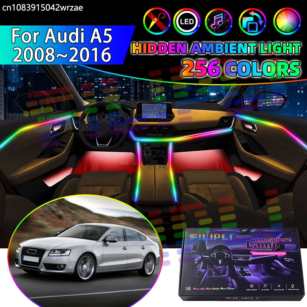 Led Ambient Interior Car Lights App Control - Untuk Audi A5 2008~2016 8T 8F