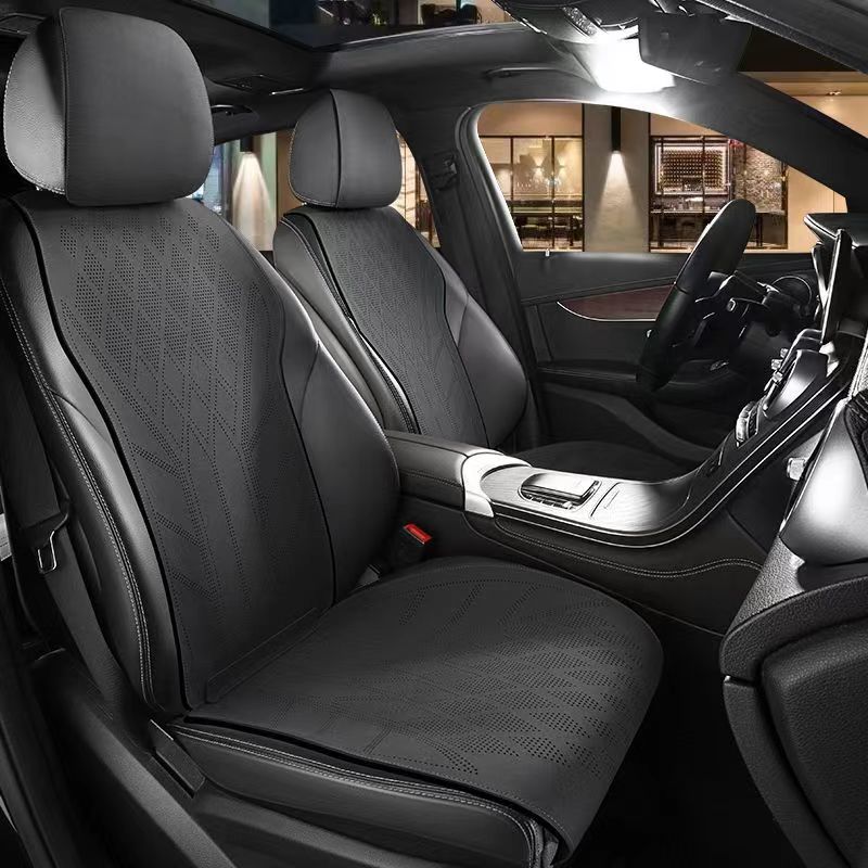 Leather Car Seat Covers Full Set Universal - Sarung Jok Mobil Kulit Suede 5