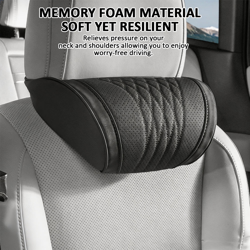 Memory Foam Car Neck Pillow Lumbar Support - Bantal Sandaran Kepala Mobil Busa Memori