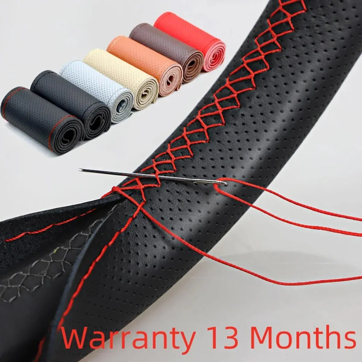 Car Steering Wheel Cover Anti Slip Breathable - Cover bungkus Stir mobil, Stir kulit