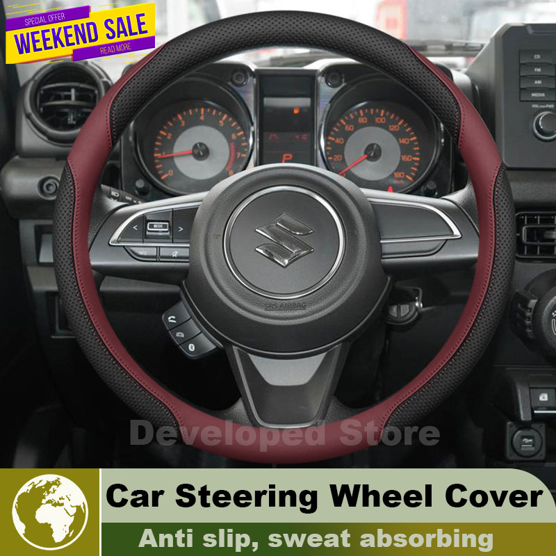 Penutup Setir Mobil Kulit Untu - Car Steering Wheel Cover Anti Slip Breathable ulasan dan harga