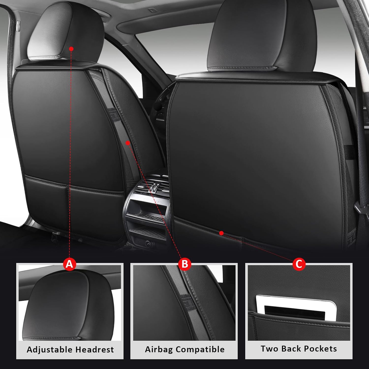 Pelindung Jok Mobil Universal, - Leather Car Seat Covers Full Set Universal ulasan dan harga