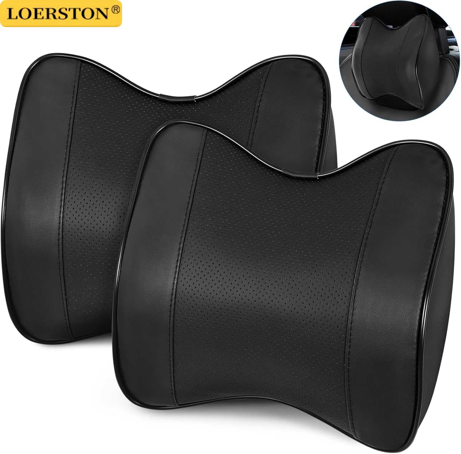 Bantal Penyangga Leher Mobil,  - Memory Foam Car Neck Pillow Lumbar Support ulasan dan harga