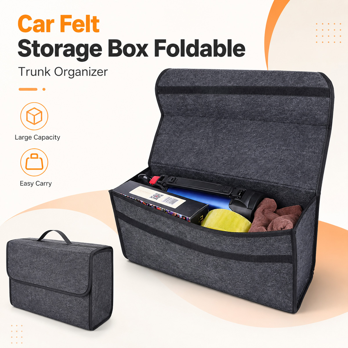 YONGRUN Kotak Penyimpanan Mobi - Car Trunk Organizer Foldable Storage Box ulasan dan harga