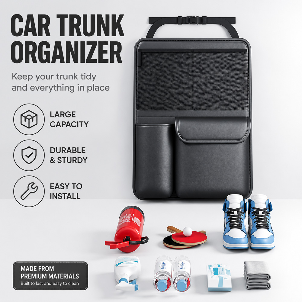 Tas Organizer Bagasi Mobil Lip - Car Trunk Organizer Foldable Storage Box ulasan dan harga