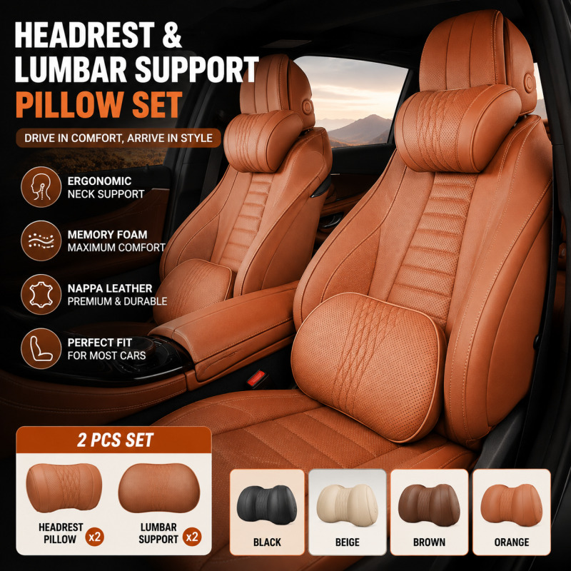 Bantal Sandaran Kepala Mobil B - Memory Foam Car Neck Pillow Lumbar Support ulasan dan harga