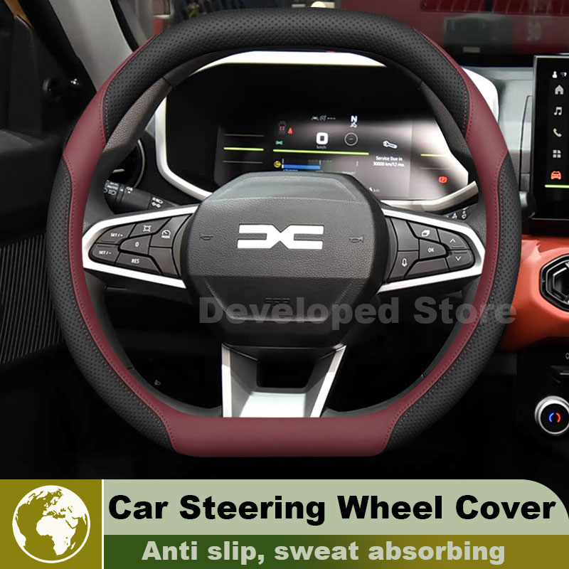 Sarung Setir Mobil Kulit Untuk - Car Steering Wheel Cover Anti Slip Breathable ulasan dan harga