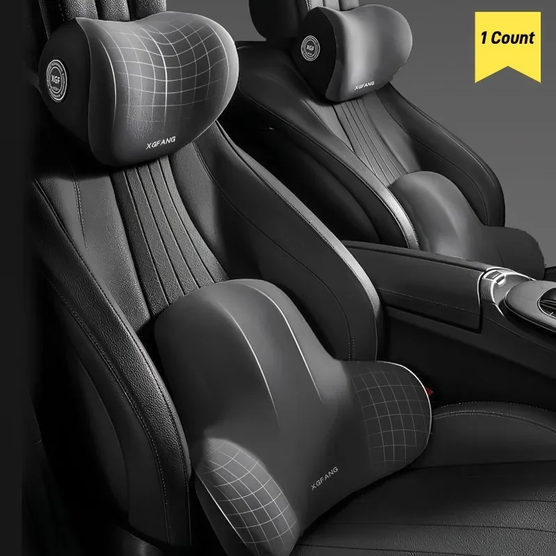 Bantal Leher & Penyangga Pingg - Memory Foam Car Neck Pillow Lumbar Support ulasan dan harga