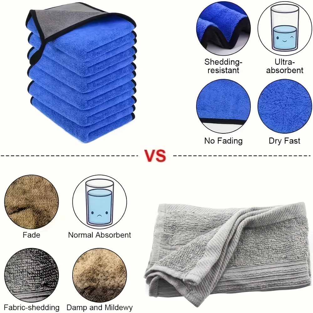 1-10pcs Handuk Pembersih Mobil - Microfiber Car Drying Towel Super Absorbent ulasan dan harga