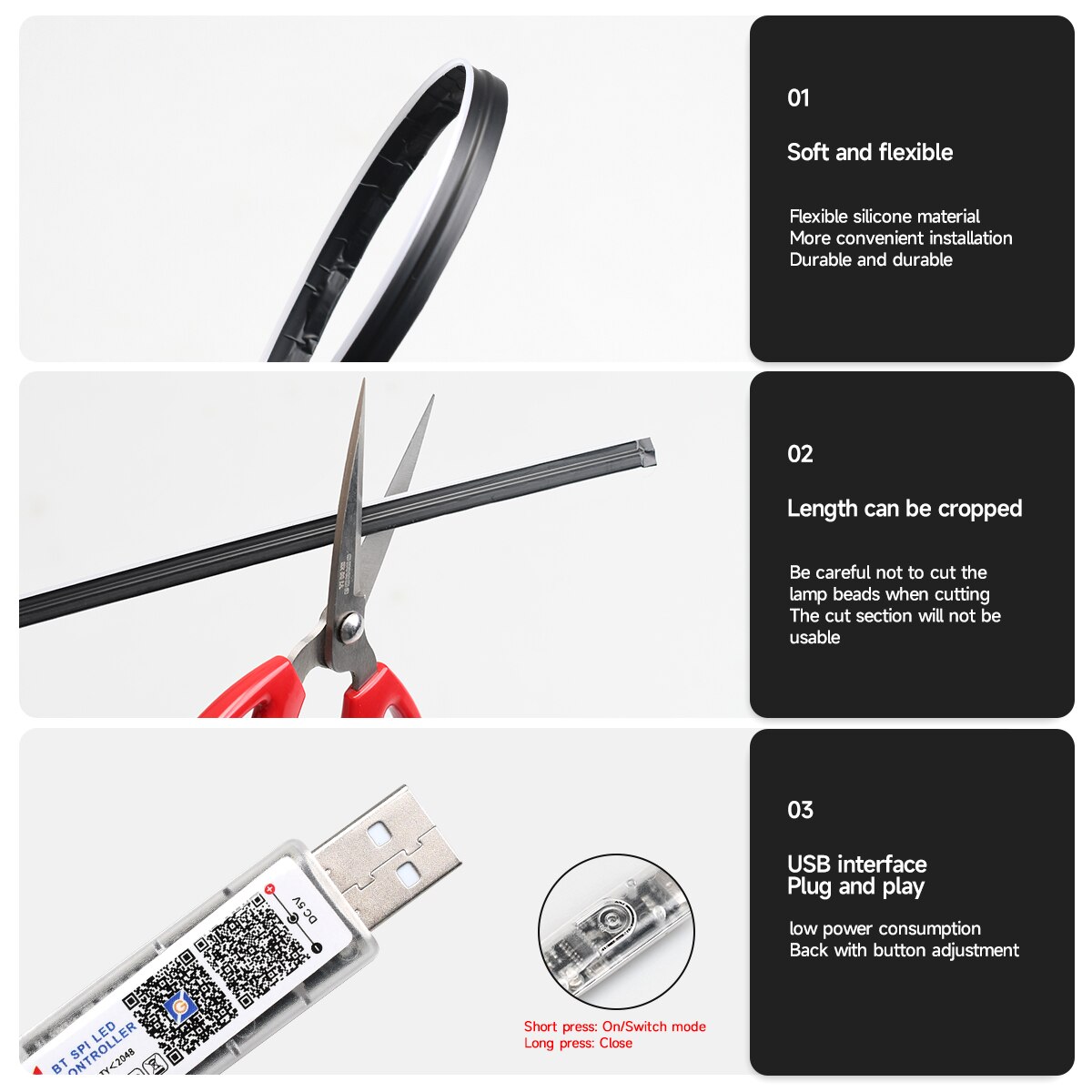 Lampu LED Strip Akrilik 64 War - Led Ambient Interior Car Lights App Control ulasan dan harga