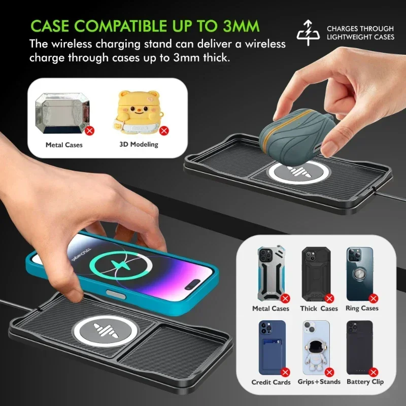Bantalan pengisi daya nirkabel - Wireless Car Charger Mount Fast Charging ulasan dan harga