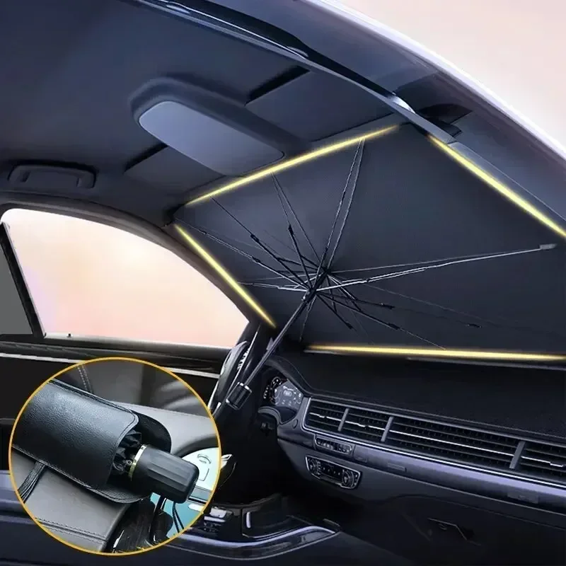 Payung Penutup Kaca Depan Mobi - Car Sunshade Windshield Umbrella Foldable ulasan dan harga