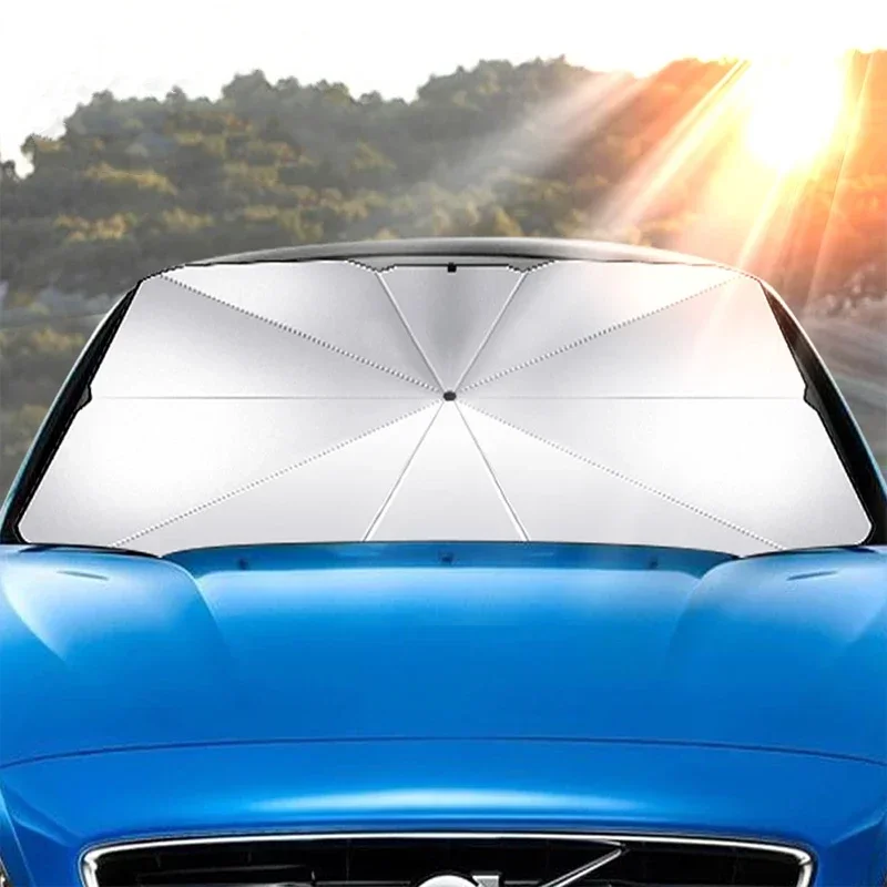 Payung pelindung matahari mobi - Car Sunshade Windshield Umbrella Foldable ulasan dan harga